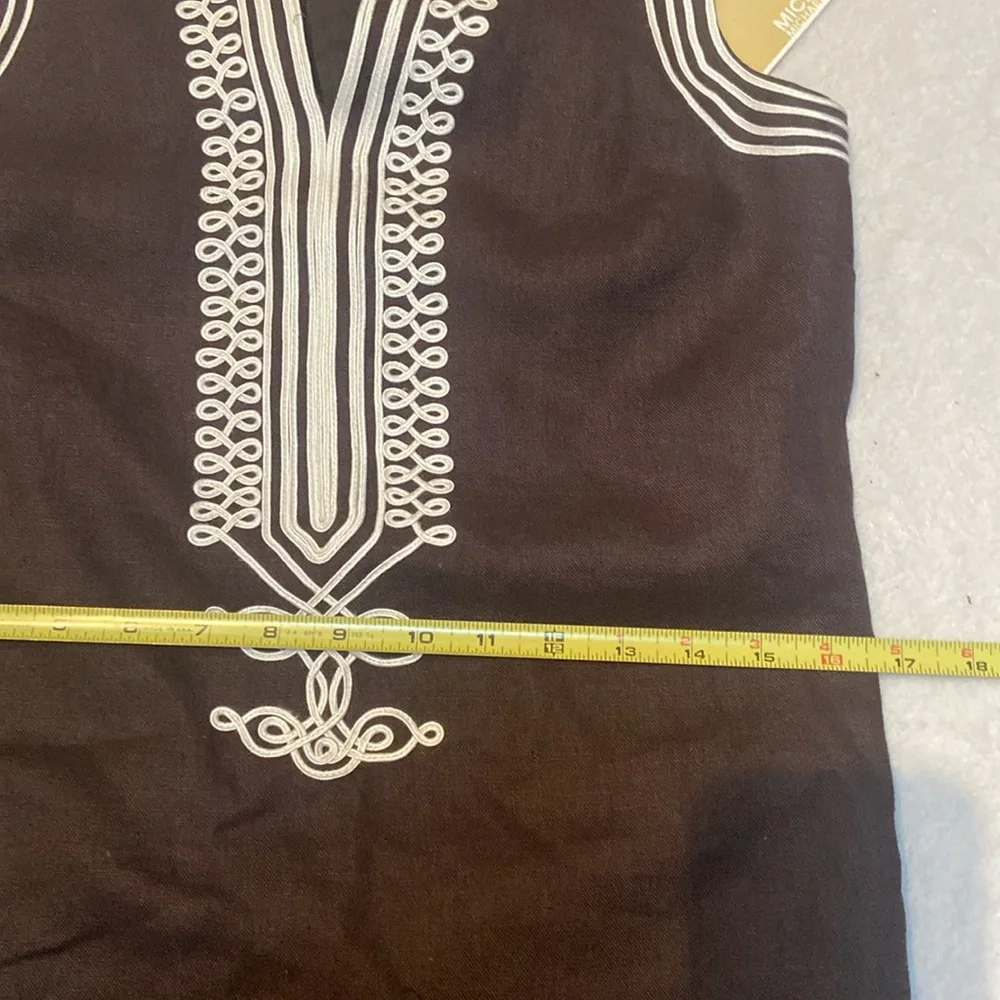 MICHAEL MICHAEL KORS NWT Size 2 Sleeveless Brown Linen Dress - Picture 10 of 13